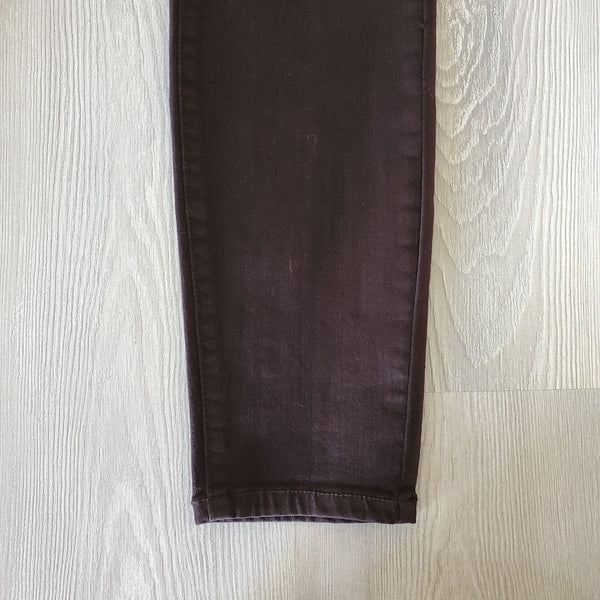 ANKLE SKINNY HIGH RISE DARK BROWN JEANS Jeans Liverpool 