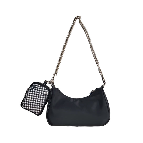 BLACK NYLON MULTI WEAR BAG Handbag Billini 