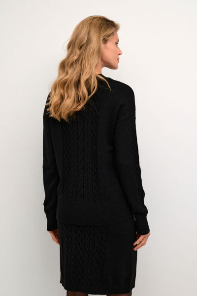 CABLE KNIT BLACK SWEATER Sweater CREAM 