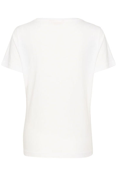 DEEP V NECK WHITE T SHIRT T-Shirt CREAM 