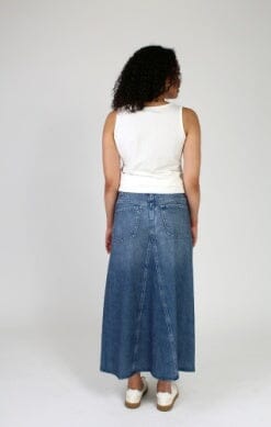ELASTIC WAIST DENIM PRINTED SKIRT Skirt Fresh FX 