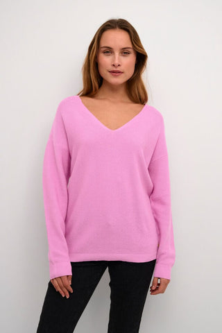 LOOSE FIT PINK COTTON PULLOVER Sweater CREAM 
