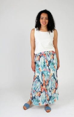 MESH PLEATED FLOWY SKIRT Skirt Fresh FX S Multi 