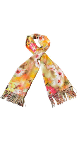 YELLOW FLORAL SCARF Scarf FashionWear Collection Yellow/Floral 