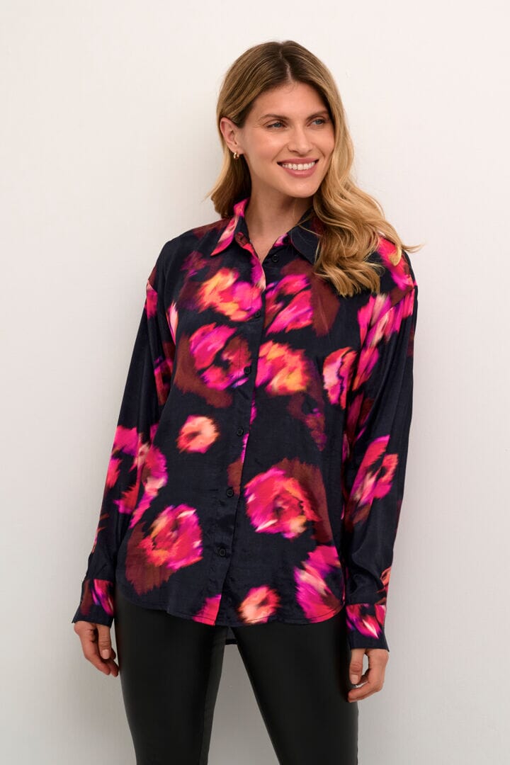 ABSTRACT FLORAL PRINT BLOUSE – FashionWear Canada