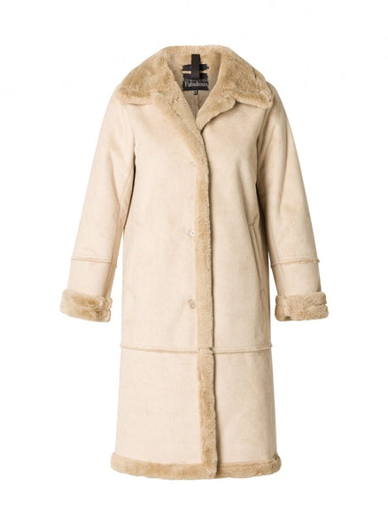 CASUAL SUEDE FAUX FUR COAT Coat Yest 