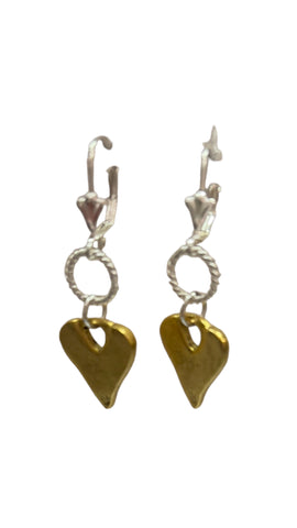 GOLD HEART CIRCLE EARRINGS FashionWear Collection Gold 