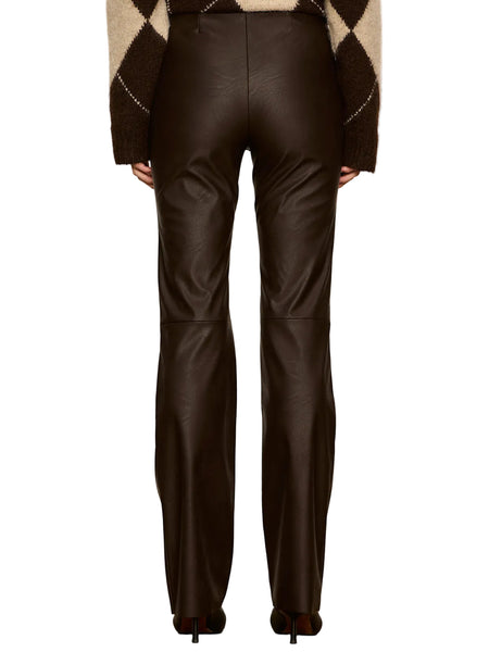 SANCTUARY SASHAY PULL ON BROWN FAUX LEATHER PANT