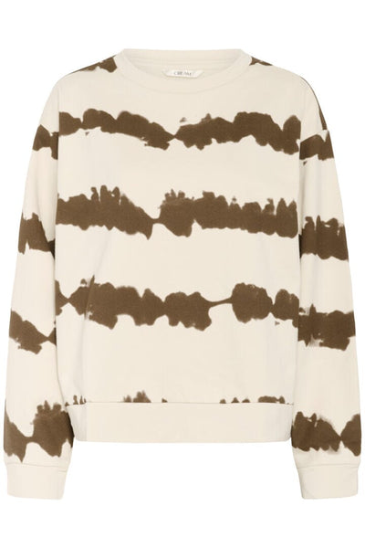 100% COTTON TIE DYE SWEATSHIRT Sweater CREAM 