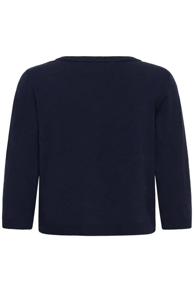 3/4 SLEEVE CROP BLACK CARDIGAN Top CREAM 