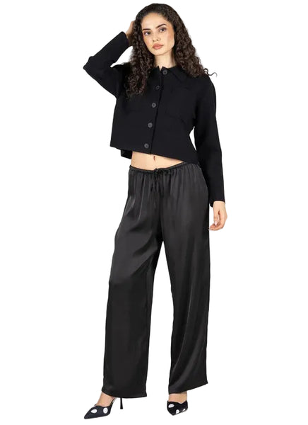 SATIN STRAIGHT LEG PANT