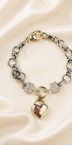 COLLIER EN ARGENT PENDENTIF COEUR BLANC À TROIS RANGS