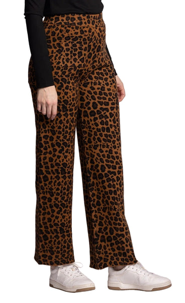ANIMAL PRINT ELASTIC WAIST PULL ON PANT Pant Charlie B 