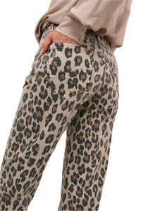 ANIMAL PRINT FULL LENGTH JEAN Jeans CREAM 26 Leopard Mix 