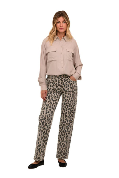 ANIMAL PRINT FULL LENGTH JEAN Jeans CREAM 