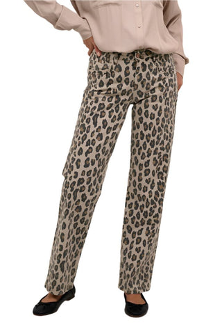 ANIMAL PRINT FULL LENGTH JEAN Jeans CREAM 