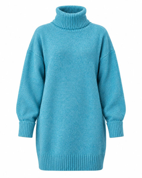 AZURE BLUE DOG WALKER COZY CHUNKY SWEATER SWEATER Eco Verde 