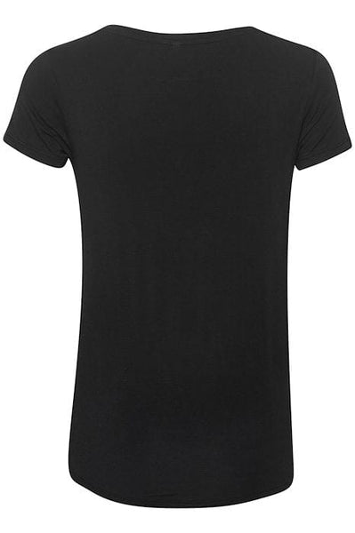 BASIC BLACK SOFT V NECK T SHIRT T-Shirt CREAM 