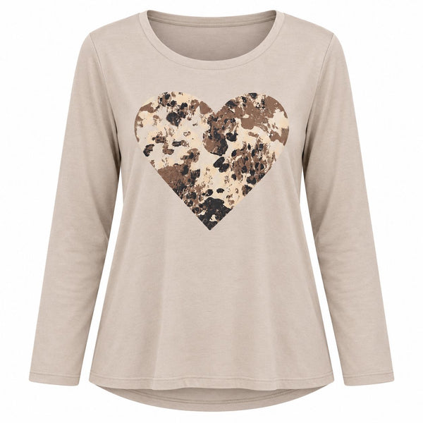 BEIGE HEART OF THE WORLD SOFT TOP Top Femme Fatale 