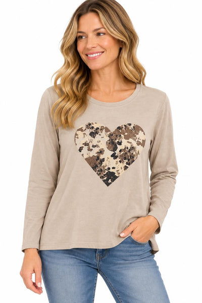BEIGE HEART OF THE WORLD SOFT TOP Top Femme Fatale 