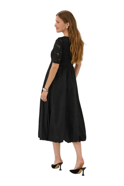 BLACK AND COTTON LACE DRESS Dress Kaffe 