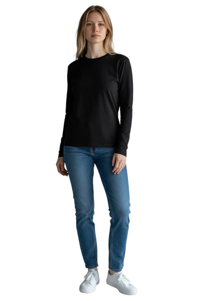 BLACK BASIC CREW NECK TOP Top Bali 