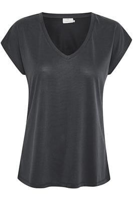 BLACK BASIC V NECK T SHIRT Blouse Kaffe 