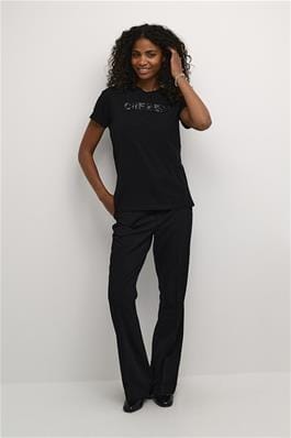 BLACK COTTON T SHIRT T-Shirt Kaffe 