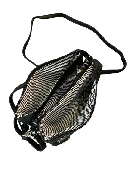 BLACK CROSSBODY MULTI POCKET ADJUSTABLE HANDBAG Handbag CARACOL 