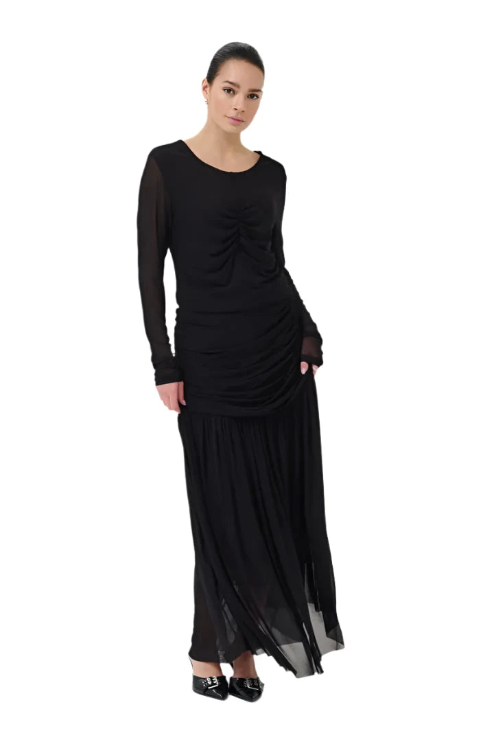 BLACK DRAPED WAIST SKIRT Skirt Kaffe S Black 