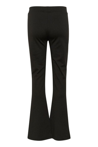 BLACK FLARED ELASTIC WAIST PANT Pant Kaffe 