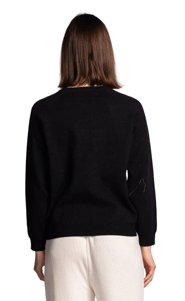 BLACK GOOD VIBES COZY SWEATER SWEATER Pink Martini 