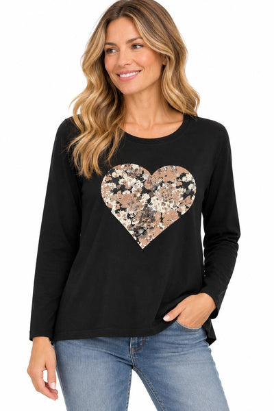 BLACK HEART OF THE WORLD SOFT TOP Top Femme Fatale 