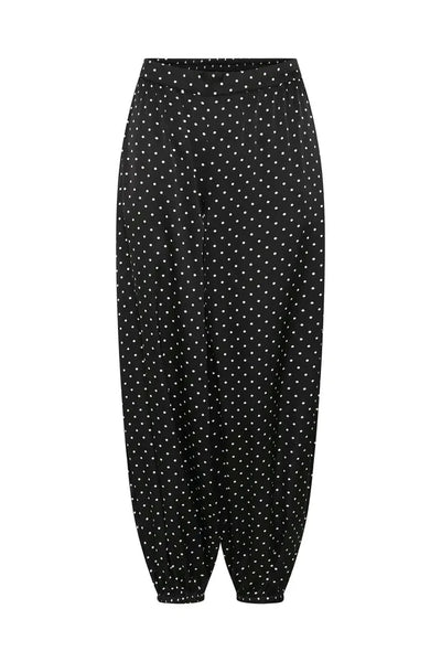 BLACK JOGGER PANT WITH WHITE POLKA DOTS Blouse Kaffe 