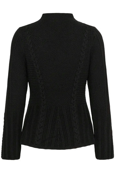 BLACK KNIT PULLOVER Sweater KAFFE 