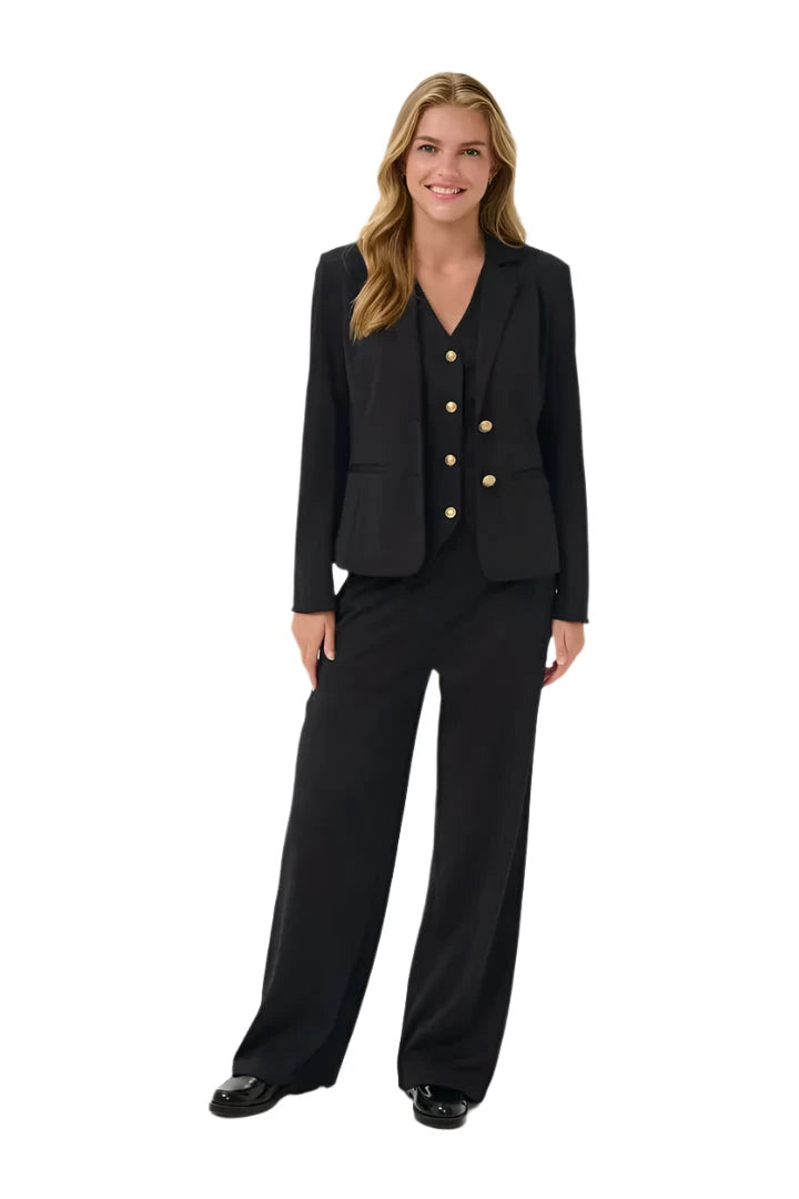 BLACK LONG SLEEVE BLAZER Blazer CREAM S Black 