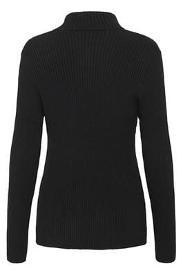 BLACK LONG SLEEVE FITTED TURTLE NECK Sweater CREAM 