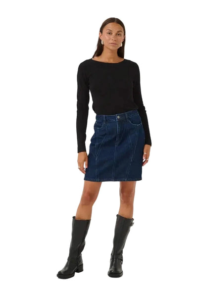 BLACK LONG SLEEVE SWEATER Top Kaffe 