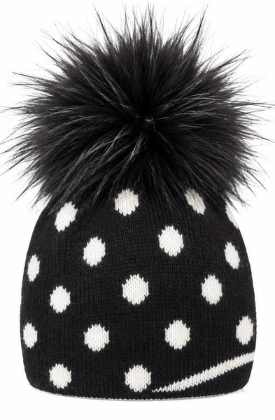 BLACK POLKA DOT TOQUE Hats Prenelove 