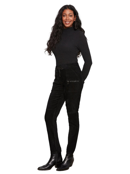 BLACK PULL ON BABY CORDUROY JOGGER WITH ZIP POCKETS Jeans Charlie B. 