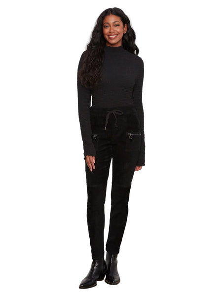 BLACK PULL ON BABY CORDUROY JOGGER WITH ZIP POCKETS Jeans Charlie B. XS Black 