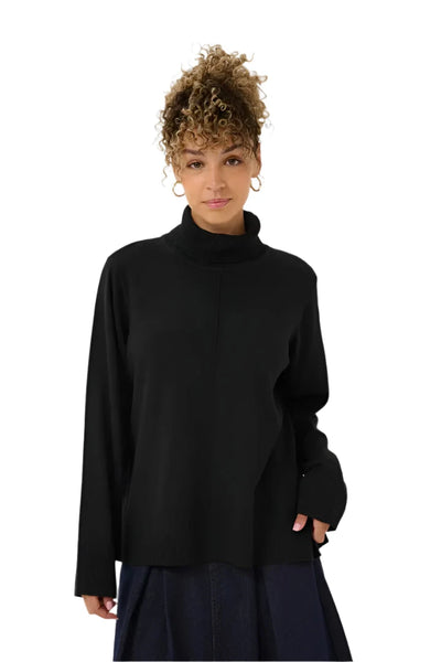 BLACK ROLLNECK PULLOVER Sweater CREAM XS Black 