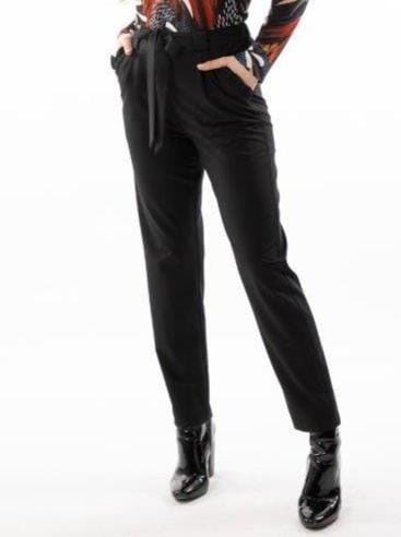 BLACK RUFFLE POCKET TROUSER PANT Top Bali XS Black 