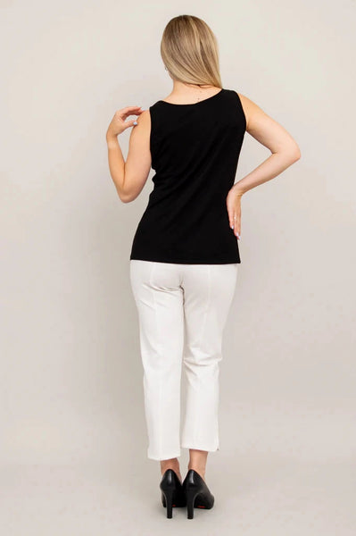 BLACK SCOOP NECK BAMBOO TANK TOP Top Blue Sky 