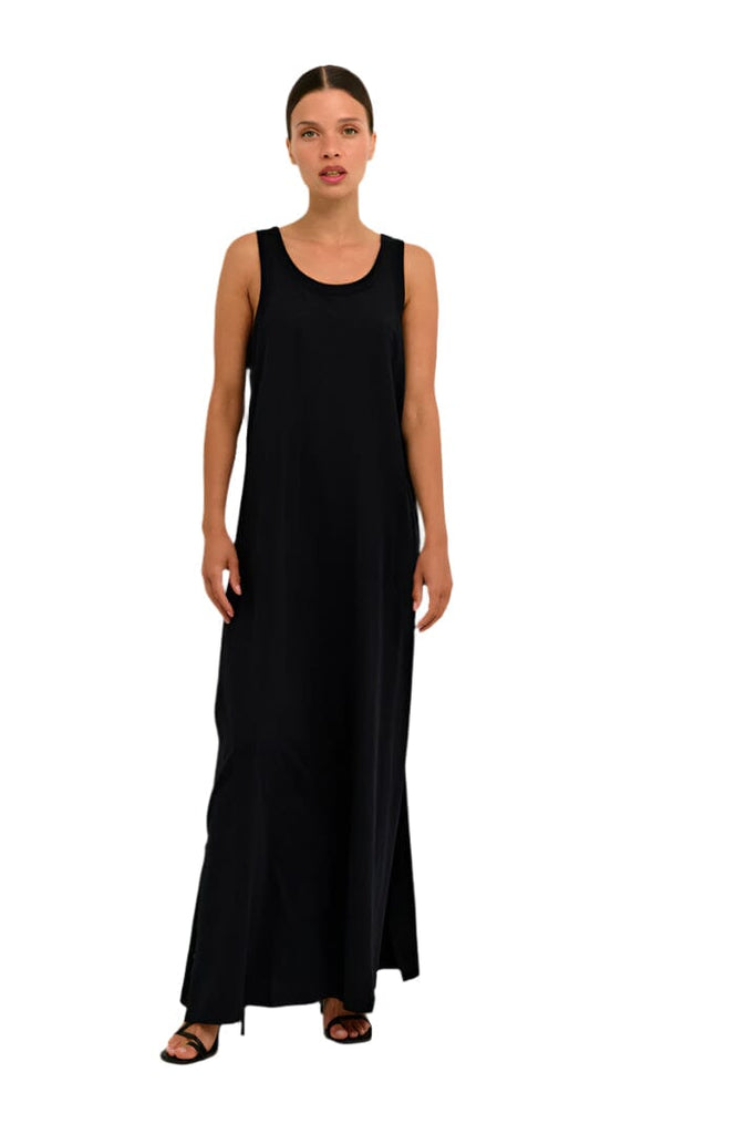 BLACK SLEEVELESS LONG T SHIRT DRESS FashionWear Canada BLACK SLEEVELESS LONG T SHIRT DRESS FashionWear Canada