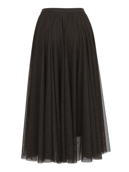 BLACK TULLE SHEER ELASTIC WAIST SKIRT Skirt Dolcezza 