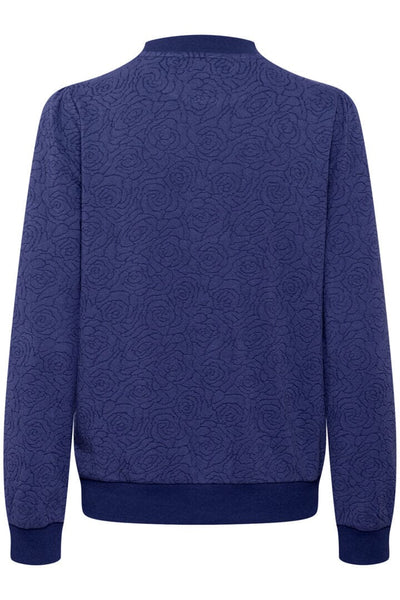 BLUE CREW NECK SWEATSHIRT Top Saint Tropez 