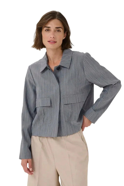 BLUE CROPPED CASUALJACKET Coats & Jackets CULTURE 