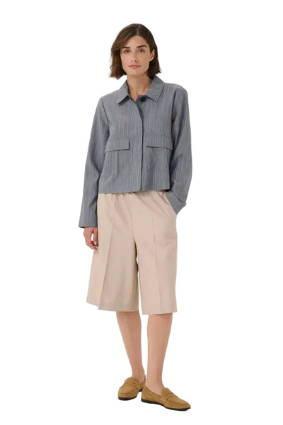 BLUE CROPPED CASUALJACKET Coats & Jackets CULTURE 