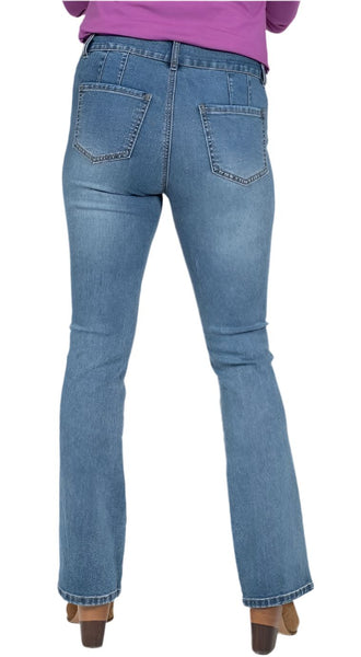 BLUE DENIM BOOT CUT JEAN WITH FRONT POCKET Jeans GG Jeans 